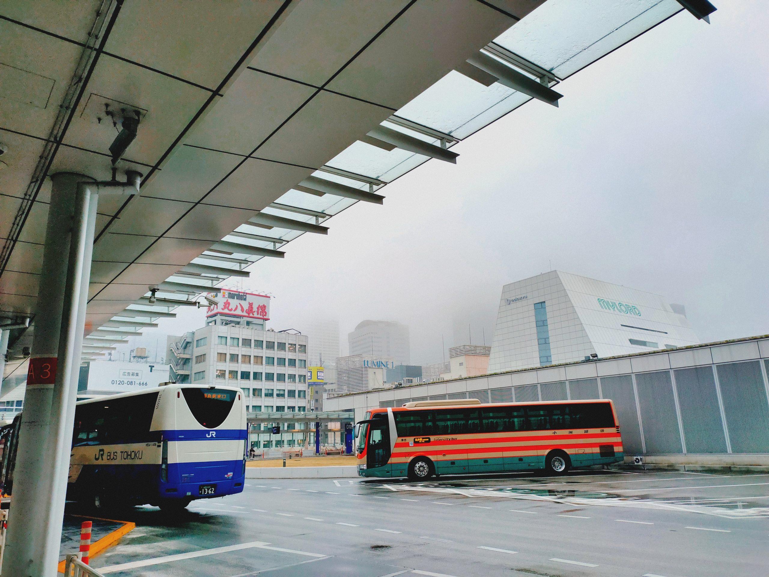 buses on parking lot